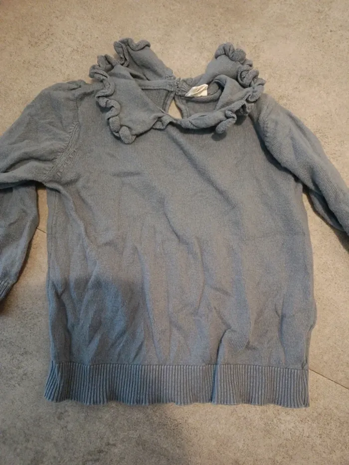 Pull bleu H&M avec col 80cm