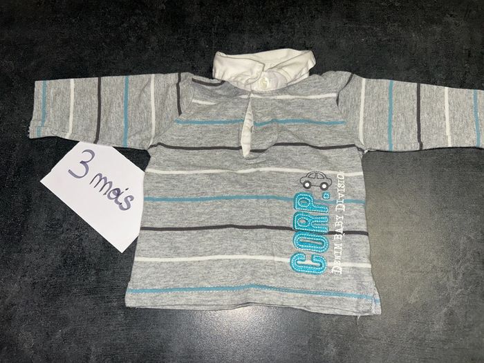Tee shirt manches longues avec col bébé