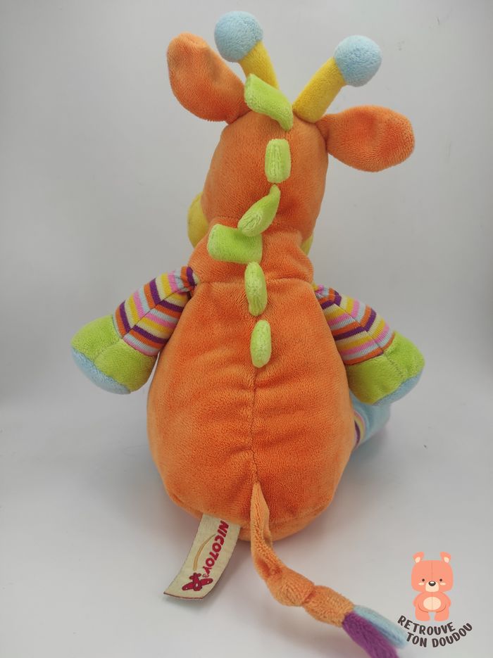 Doudou Girafe Orange Jaune Nicotoy - photo numéro 2