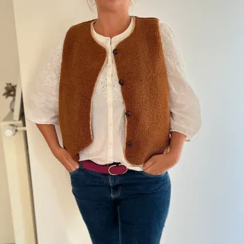 Gilet mouton marron