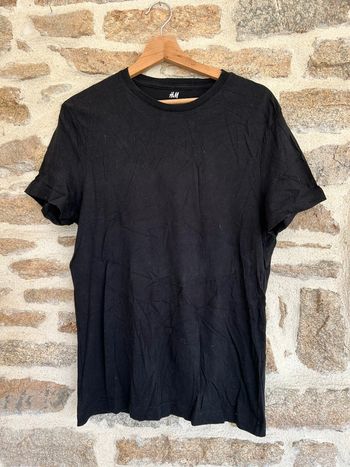 T-shirt uni noir H&M
