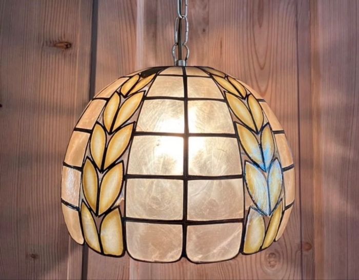 Lustre suspension en nacre vintage - très bon état - photo numéro 6