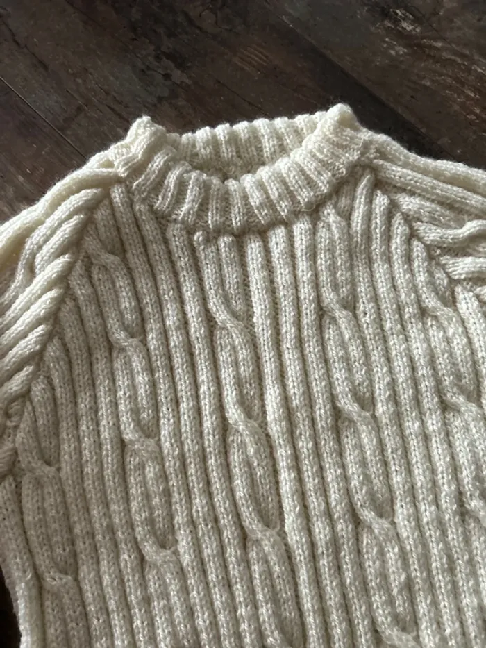 Pull crème laine - photo numéro 4