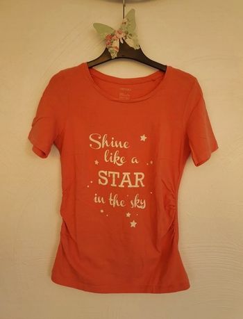 Tee shirt rose grossesse esmara taille 34/ 36