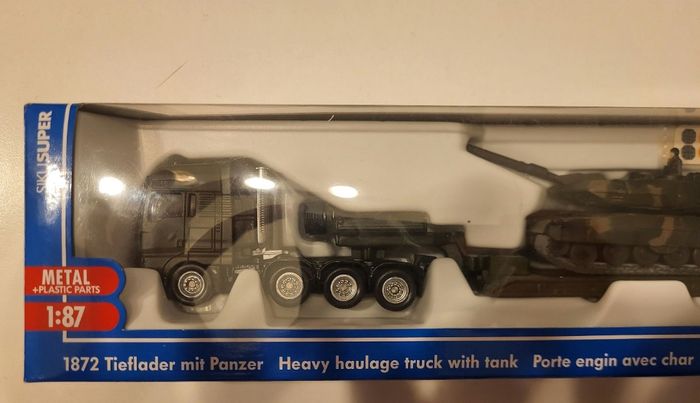 Porte engin avec char miniature 1/87 SIKU - photo numéro 2