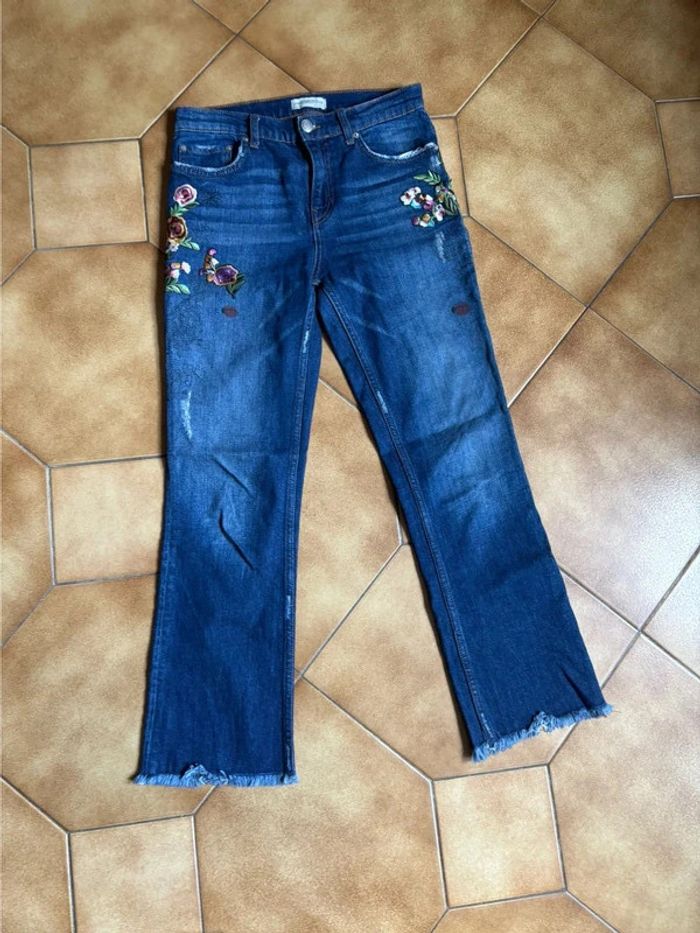 Jeans zara fleurie