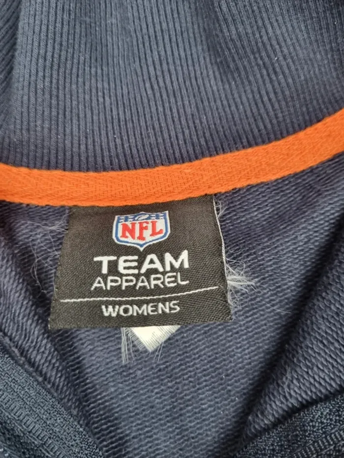 Veste zippée NFL Bleu Marine & Orange – Taille L Femme (mesures en photos) - photo numéro 7