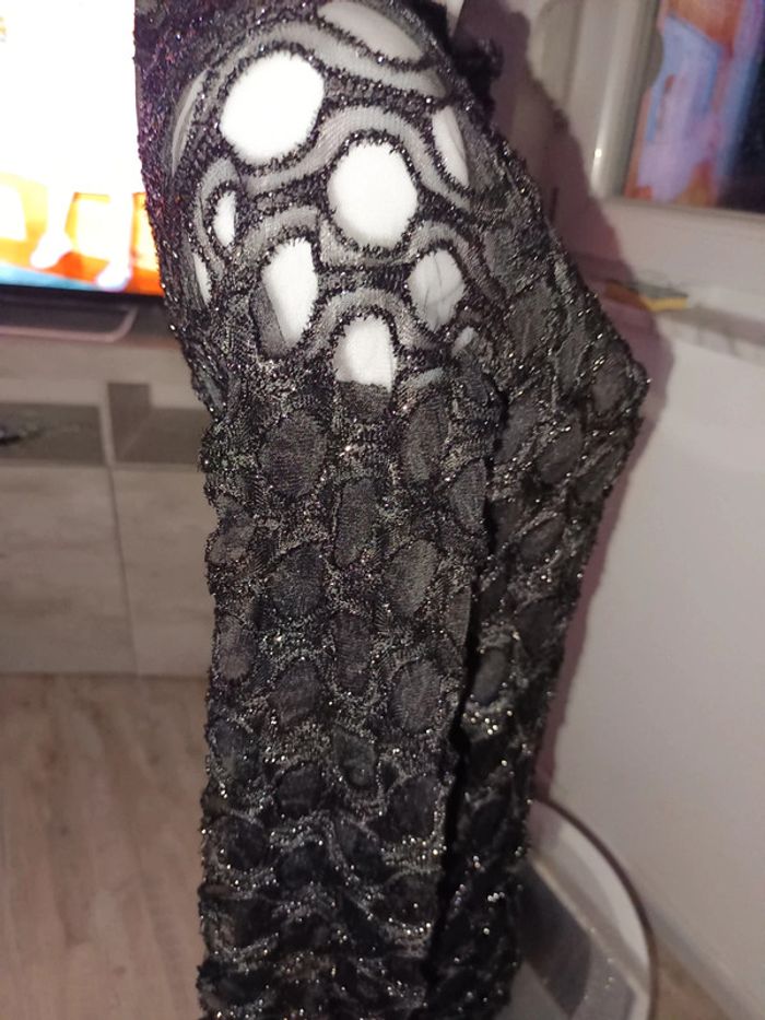 Robe en dentelle paillettée taille M - photo numéro 3
