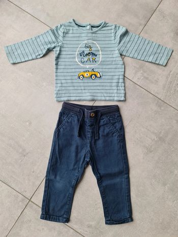 Ensemble mi saison pantalon T-shirt manches longues 18 mois