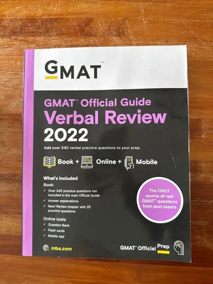 Livre gmat official guide verbal review 2022