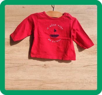 Tee shirt manche longue Rouge TAO 9 mois