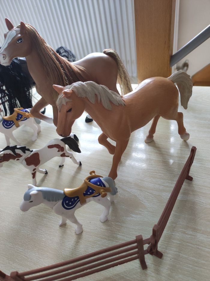 Lot de chevaux + barrières - photo numéro 2