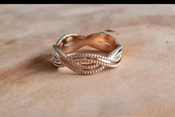Bague tressée à l'infini plaqué or taille 52 cadeau femme fille