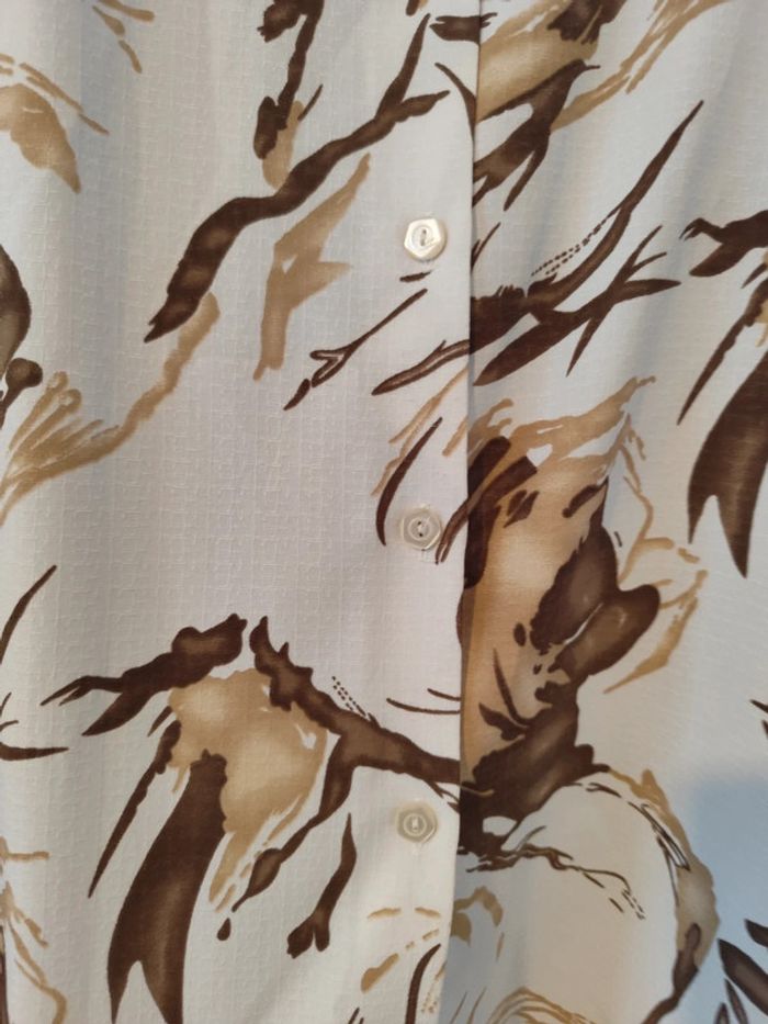 Chemise fluide blanche/beige/marron taille 52 Afibel - photo numéro 6
