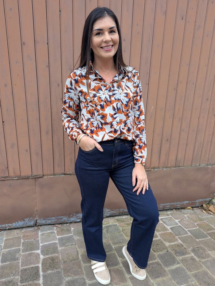 Chemise fleurie Berlin camel marine gris
Taille S/M - photo numéro 2