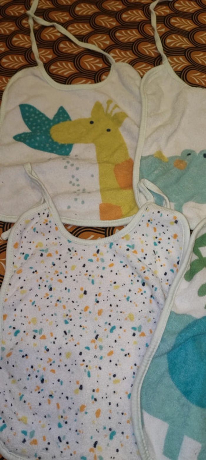 Lot de 7 bavoirs animaux - photo numéro 2