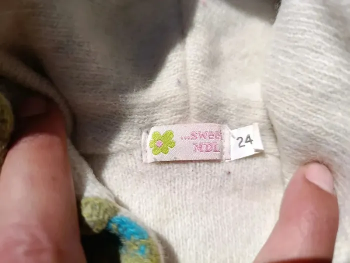 Veste polaire à capuche tricolore 24 mois Sweat MDL - photo numéro 3