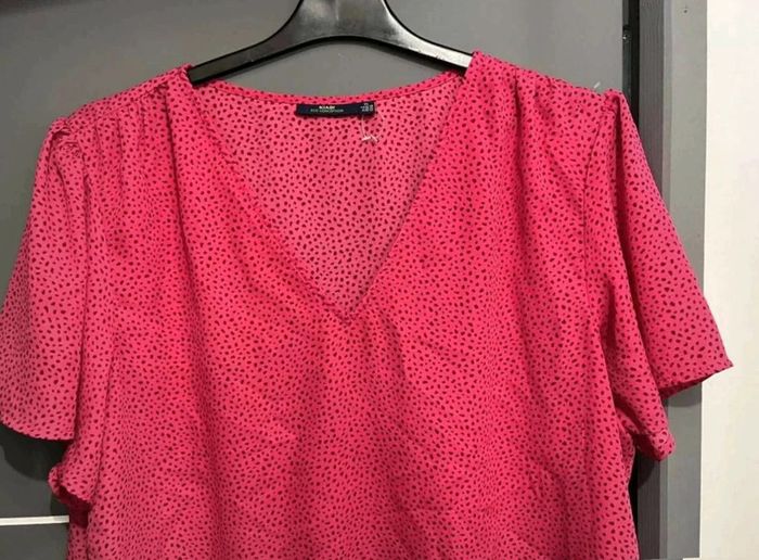 Tunique  blouse femme  46/48  rose neuve - photo numéro 3