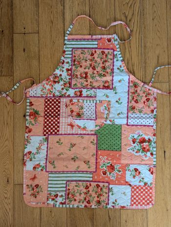Tablier de cuisine patchwork fleuri 60x80 cm