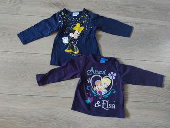Lot 2 tops Disney 6 mois - Minnie & Reine des Neiges 🎀