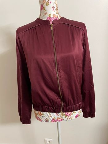 Veste satinée col Mao