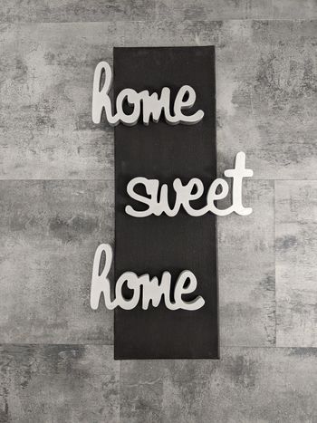 Toile décorative murale design " Home Sweet Home "