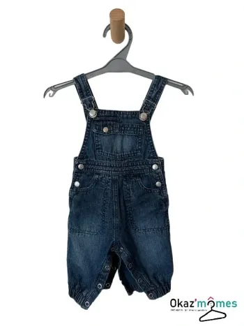 Salopette en jean souple bleu denim - Petit Bateau 3 mois (60cm)