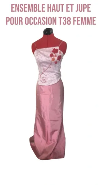 Ensemble haut et jupe pour occasion T38 femme 👩