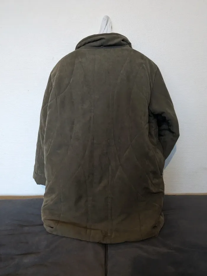 Doudoune longue et chaude - kaki - photo numéro 4