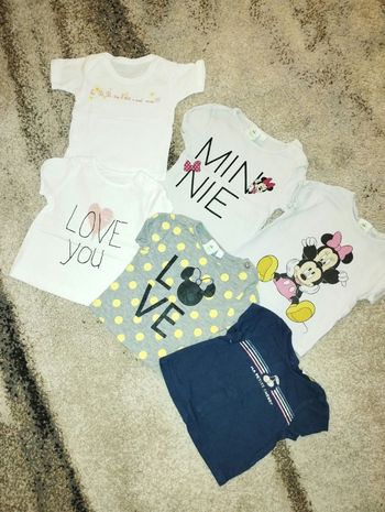 Lot tee shirt bébé fille 1 mois