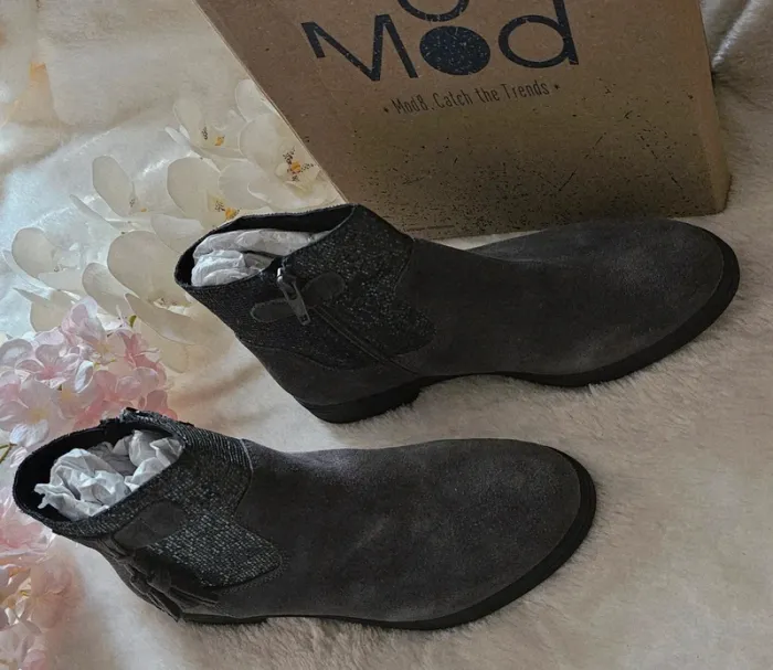 Bottes Bottines Cuir Zip Mod8 T38 - photo numéro 4