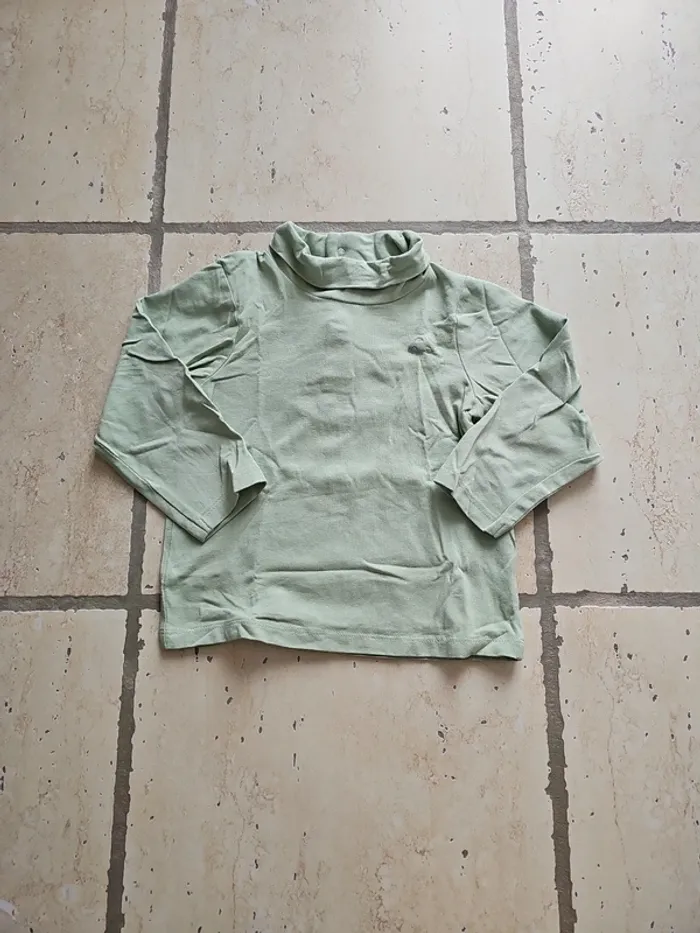 Lot 2 tee-shirt col roulé crème/vert - Orchestra - 23 mois/86 cm - photo numéro 6