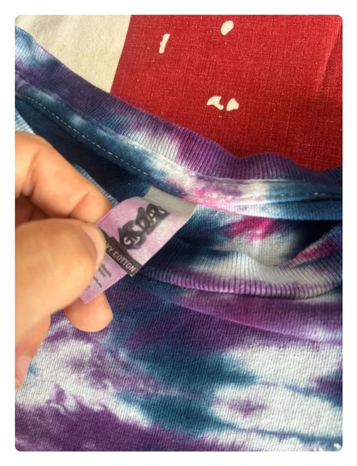 T-shirt Gildan Tye&Die taille S/M violet - photo numéro 6