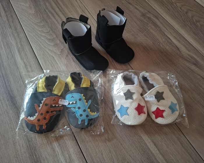 Lot 3 paires de chaussures bébé dinosaure étoile 8