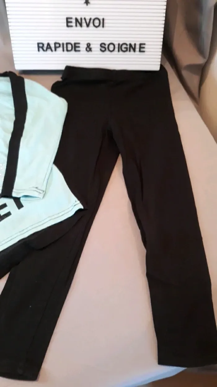 T shirt manche longue + leggings 6 ans - photo numéro 3