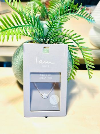 Bracelet en argent véritable 925, avec pendentif nacrée, inoxydable, Neuve !