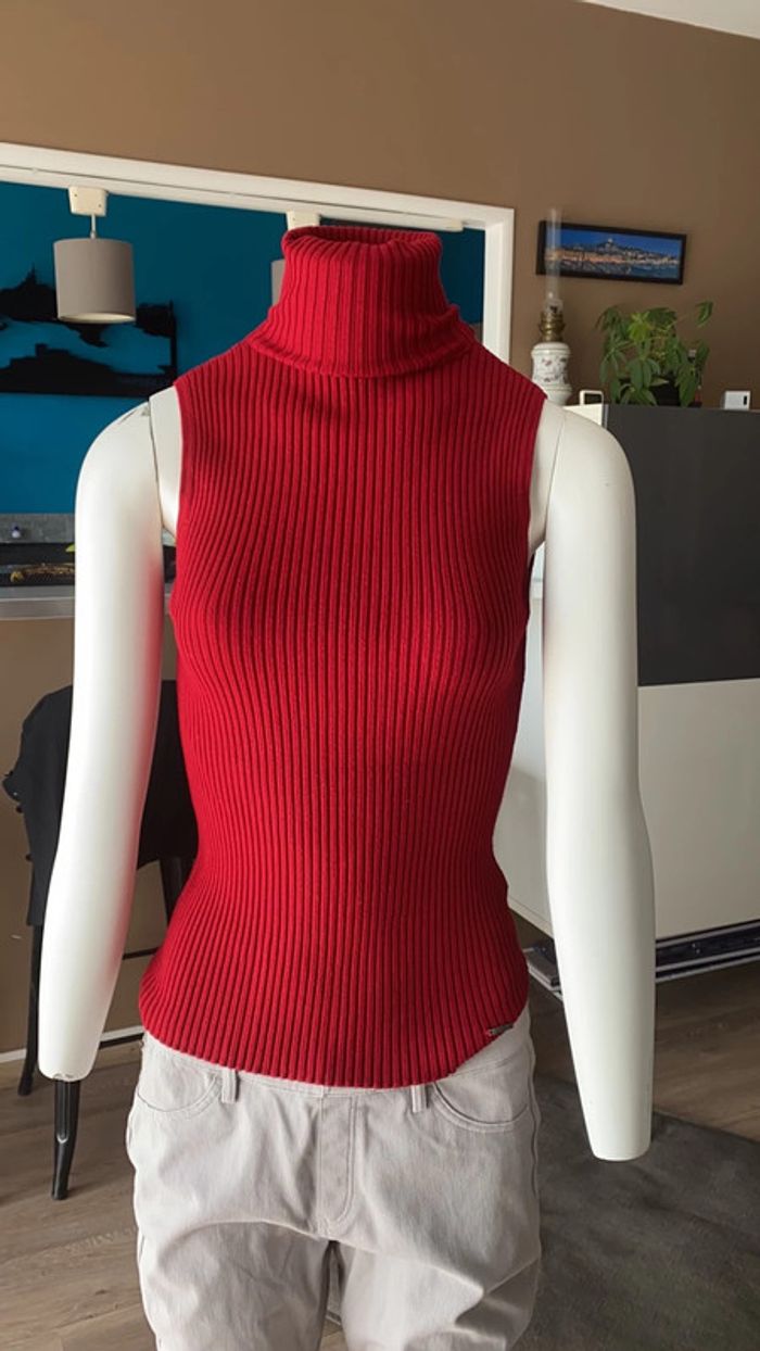 Pull gris et fushia - photo numéro 4