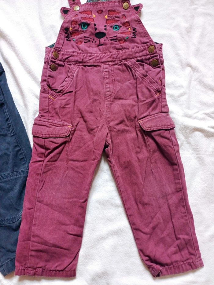 2 salopettes Doublés taille 24 mois - photo numéro 3