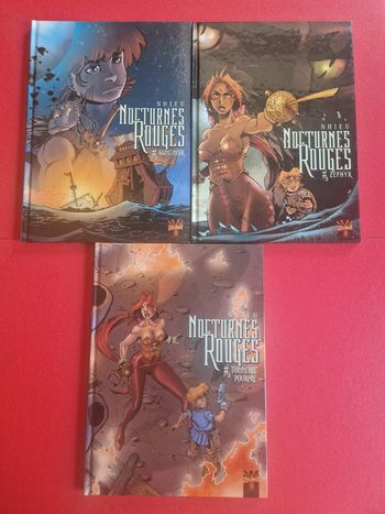 Lot de 3 bd nocturnes rouges 1 à 3,REED/EO