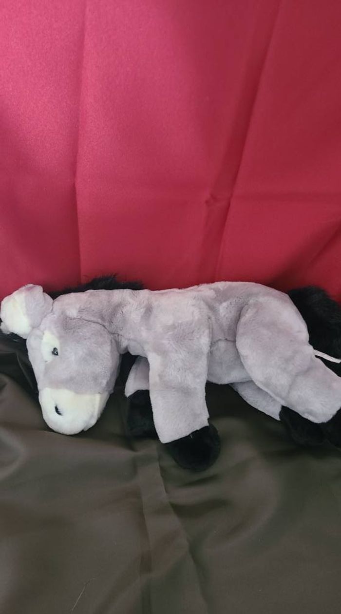 Peluche Ane gris noir blanc - photo numéro 4