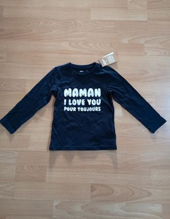 Tee shirt maman i love you 3 ans neuf