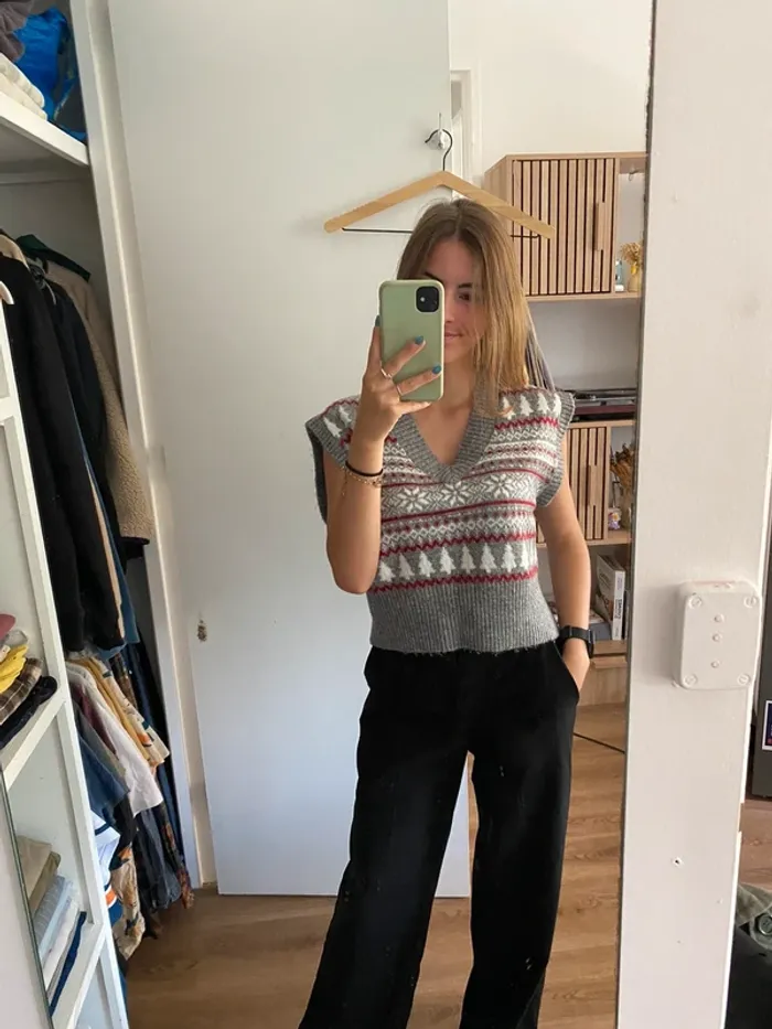 Pull sans manche gris - London Kaye