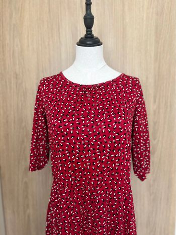 Robe longue tex M rouge fleurie
