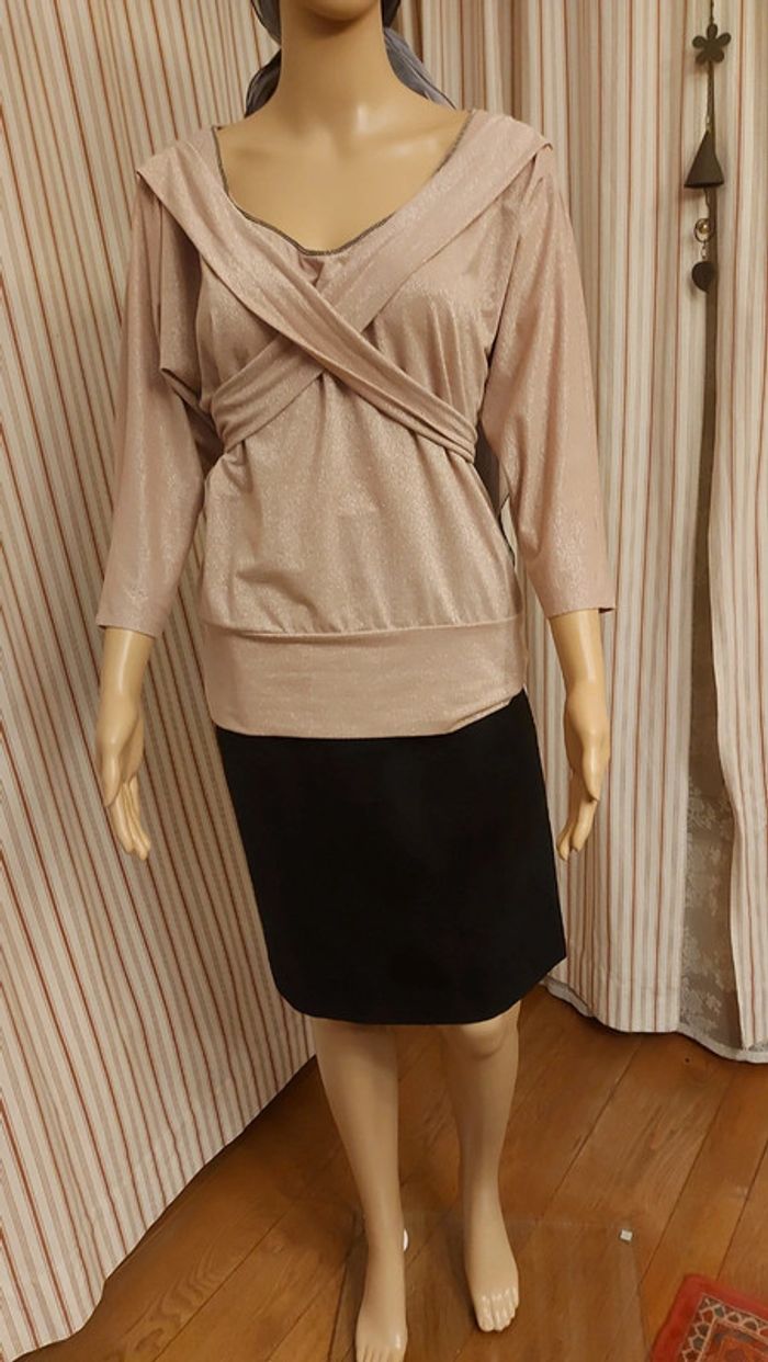 Blouse Avalanche Rose pailleté t 36/38 - photo numéro 3