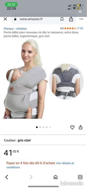 Porte bébé des naissance 