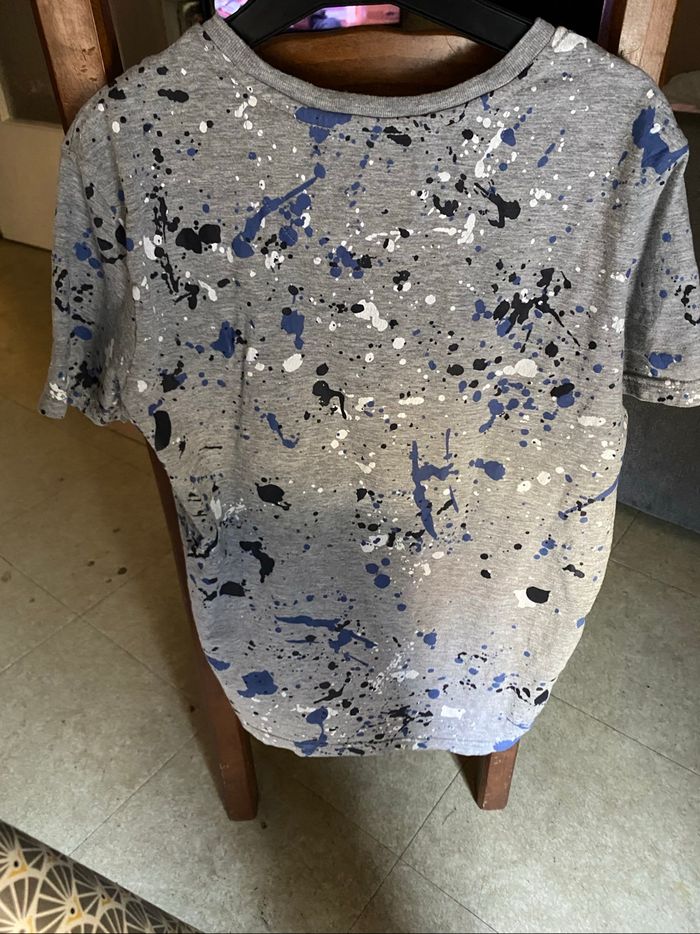 T-shirt gris  tâche de peinture, 164 cm - photo numéro 2