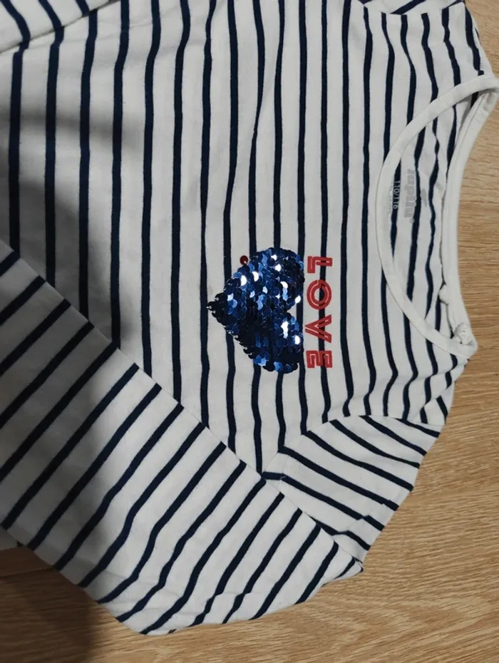 Joli tee shirt effet marinière Lupilu - photo numéro 2