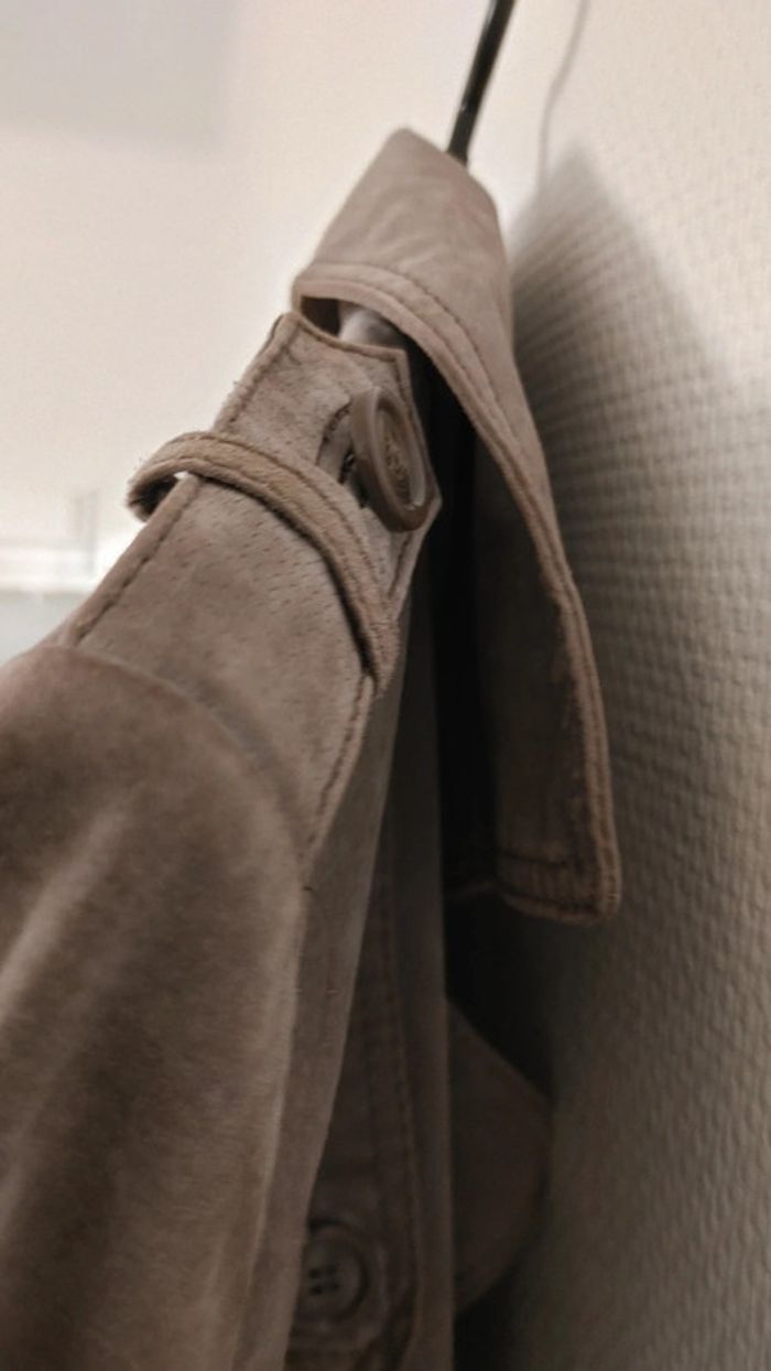 Manteau long en cuir daim - photo numéro 12
