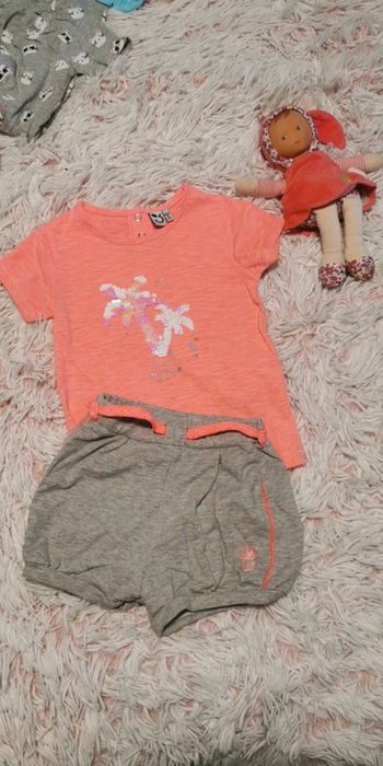 Ensemble tee shirt short 3 pommes