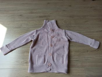 Pull rose a boutons Okaïdi 5 ans col montant